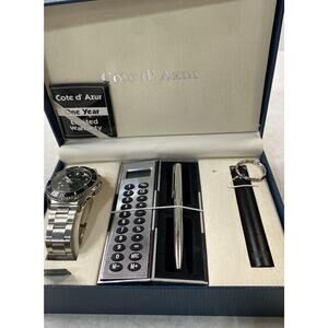 Vintage Cote d’ Azur Watch With Flashlight, Pen And Calculator In Original Box